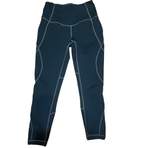 Zella Women's Green Workout Capri‎ Leggings with Lattice Detail Small